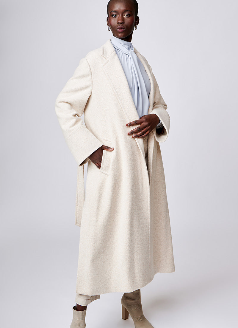 Eleventy Waist Tie Long Coat