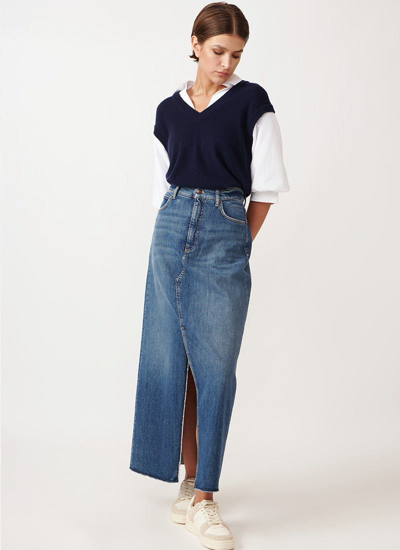 Cambio Harlow Denim Skirt