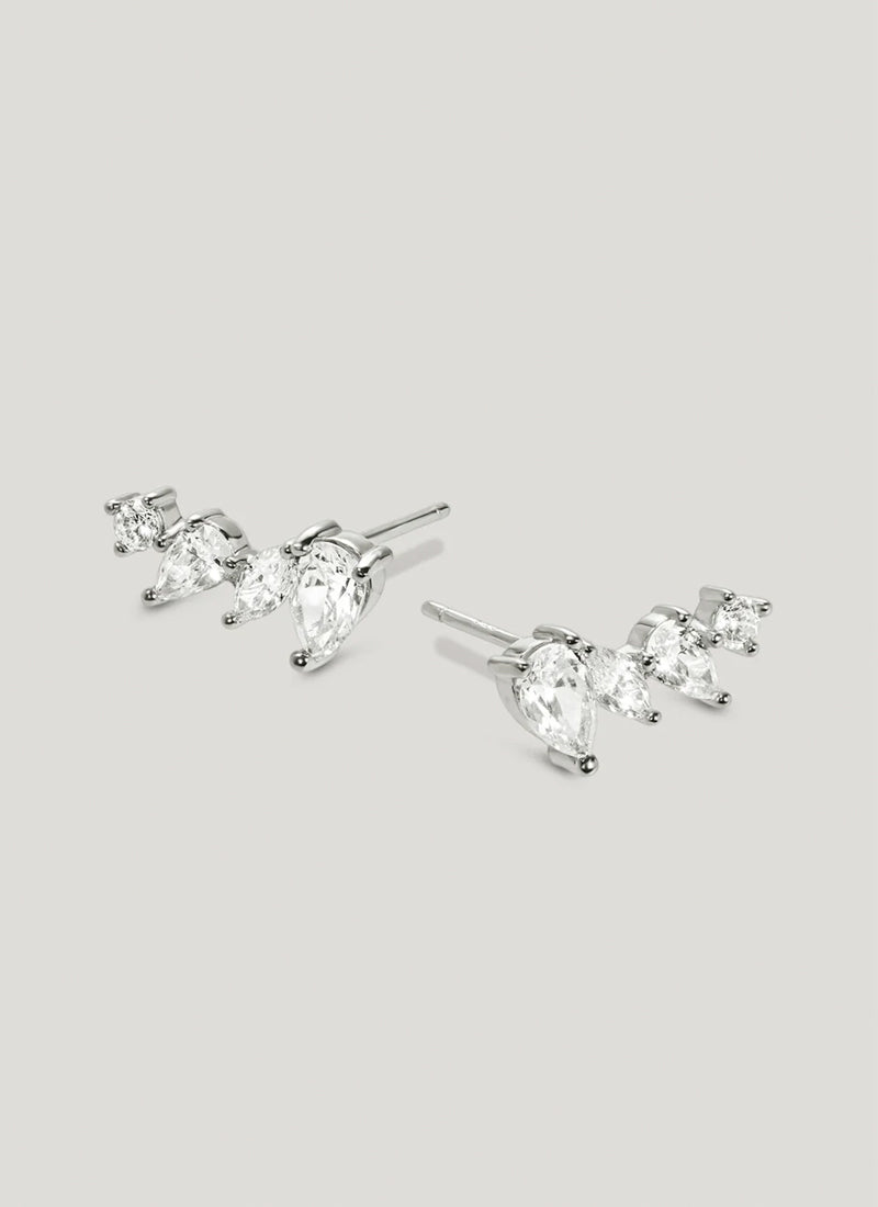 CARAT* London Abigail Studs White Gold Plated