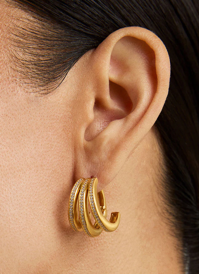 Dean Davidson Dauphine Pave Hoop Earrings