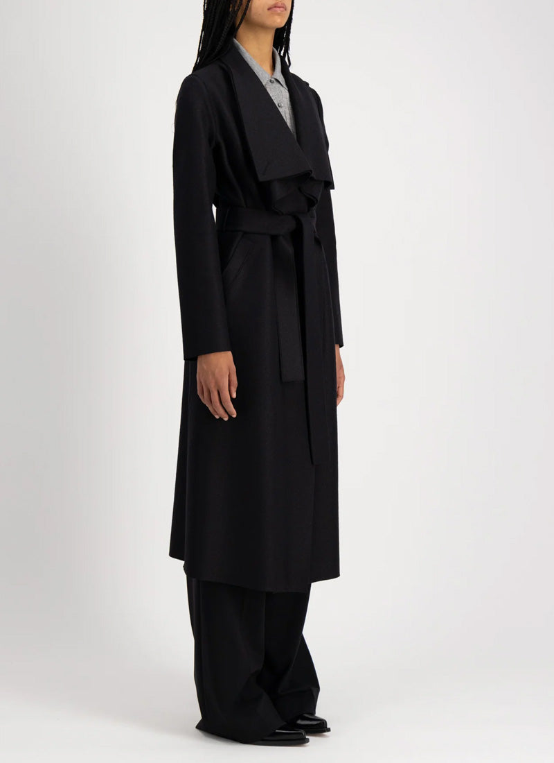 Harris Wharf London Long Volcano Pressed Wool Coat