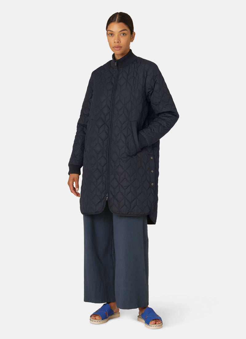 Ilse Jacobsen Long Diamond Quilt Coat