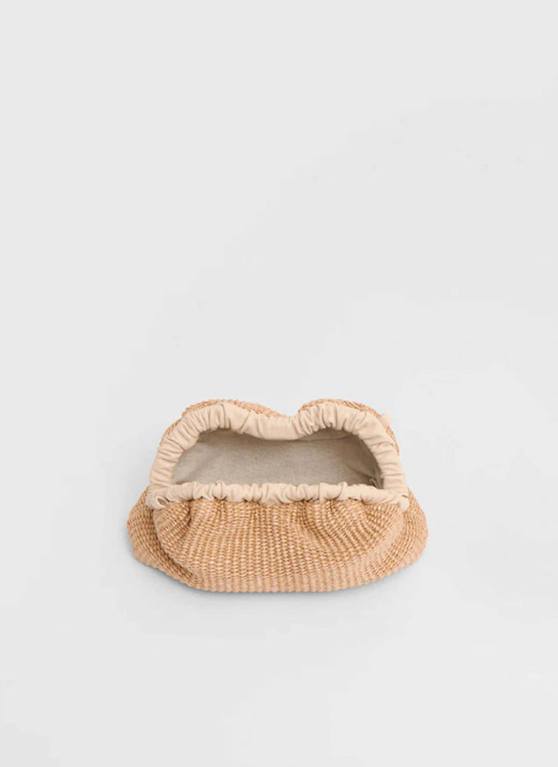 Mansur Gavriel Mini Cloud Clutch Raffia