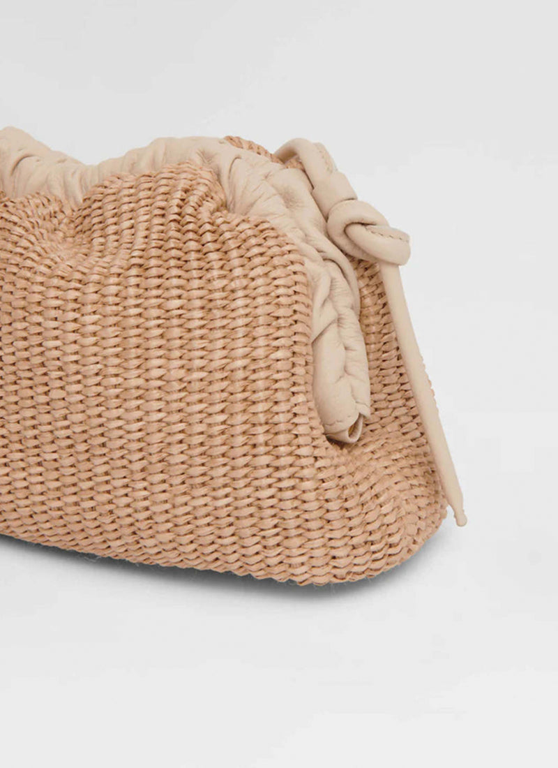 Mansur Gavriel Mini Cloud Clutch Raffia