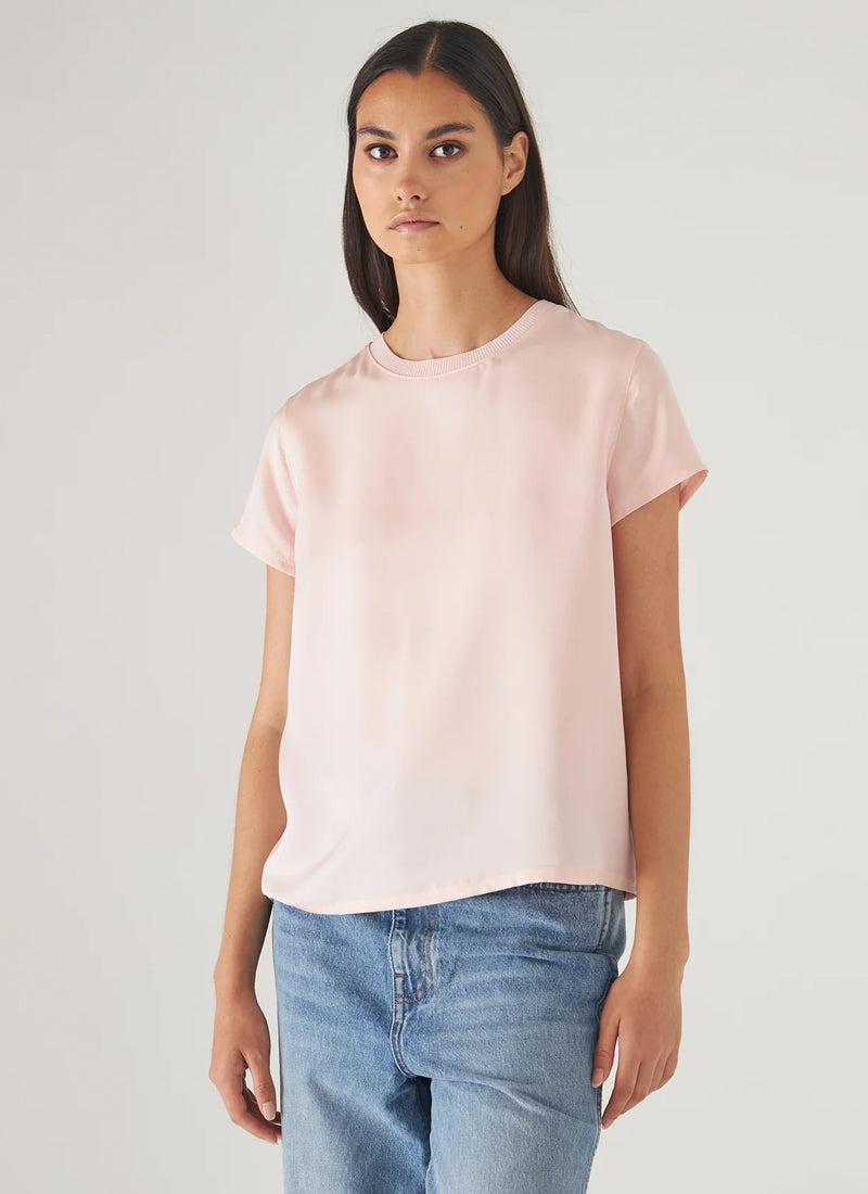 Patrick Assaraf Silk Short Sleeve Tee