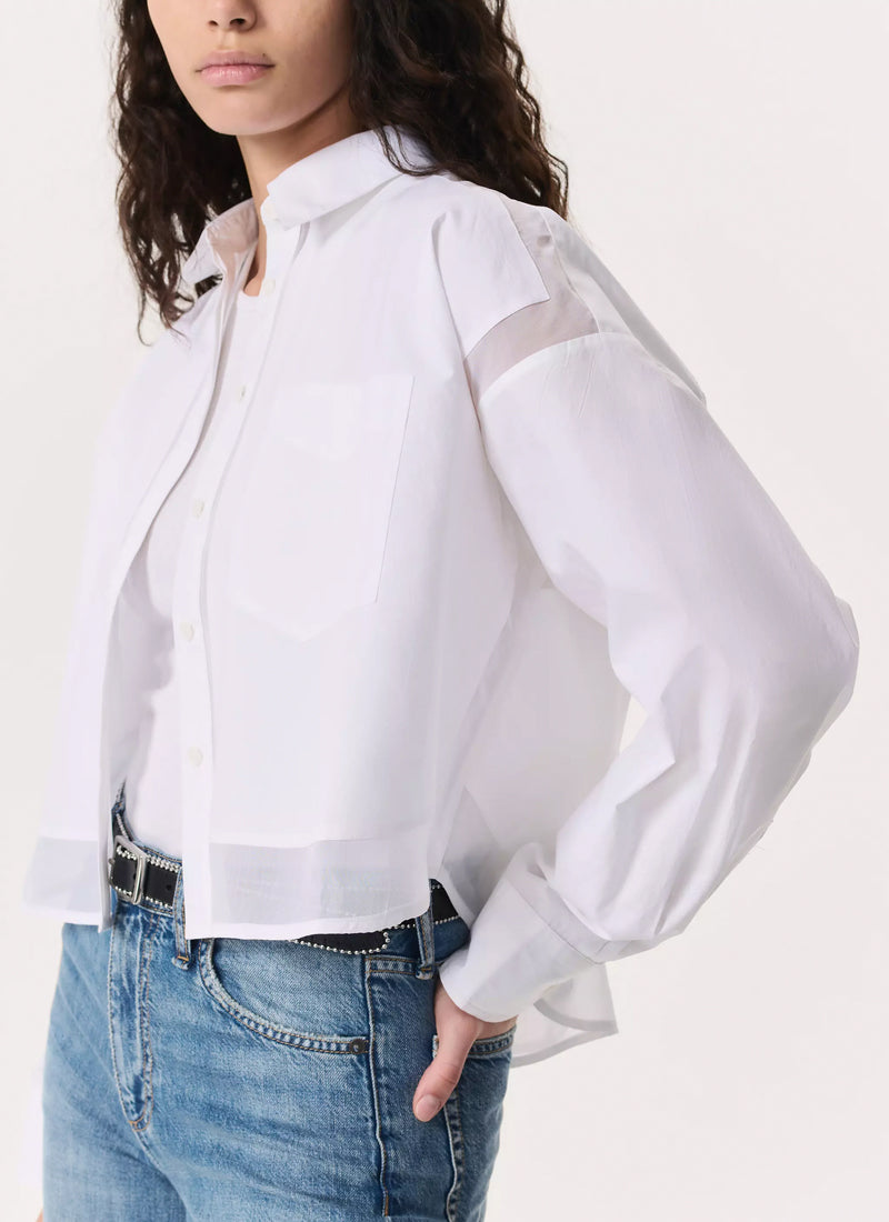 rag & bone Beatrice Cropped Combo Shirt