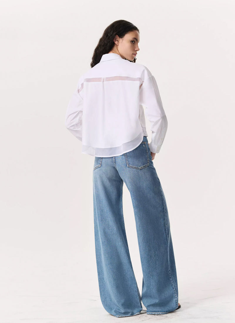 rag & bone Beatrice Cropped Combo Shirt