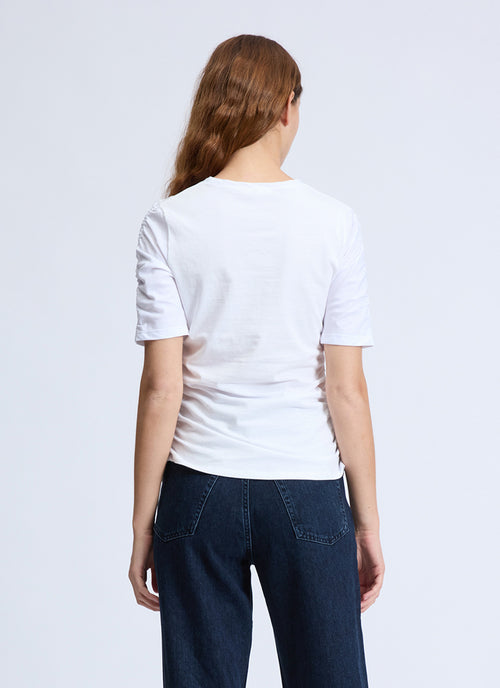 rag & bone Juliet Shirred Short Sleeve Tee