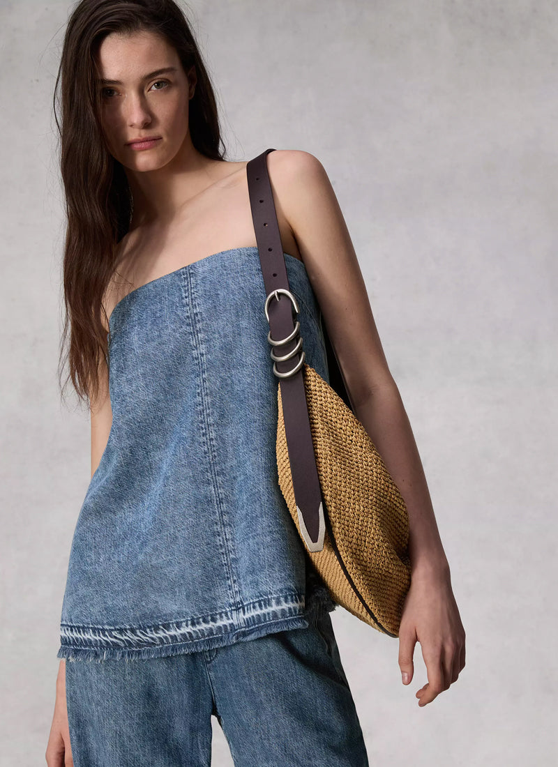 rag & bone Spire Hobo Straw Bag