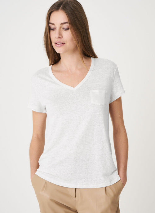 Repeat Linen V-Neck T-Shirt