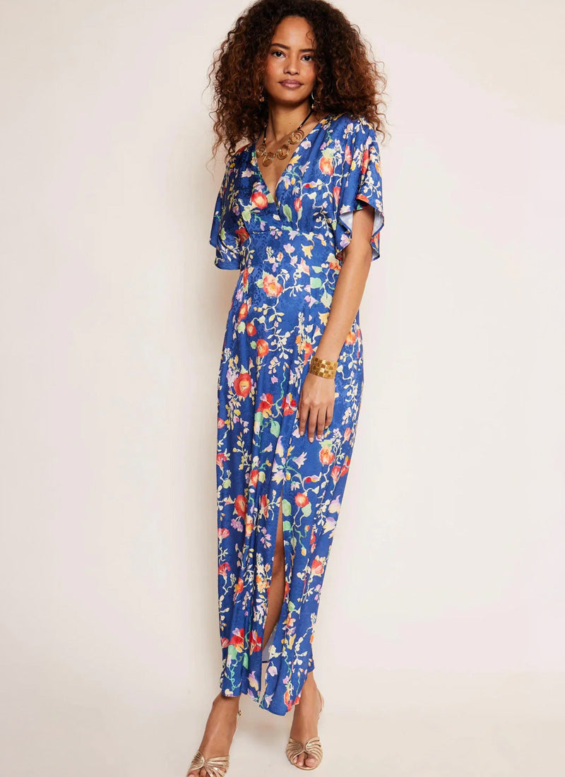 RIXO Sadie Short-Sleeve Printed Midi Dress