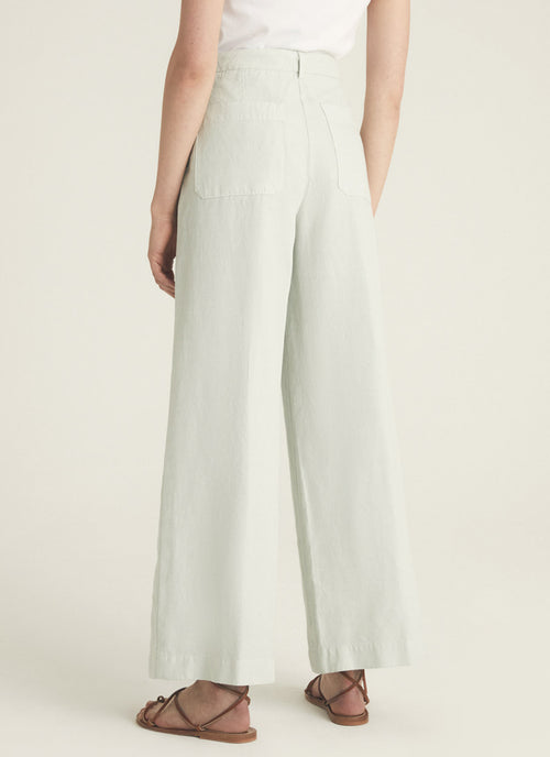 Rosso35 Linen and Cotton-Blend Wide Leg Trouser