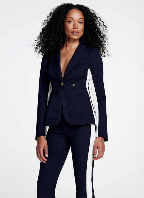 Smythe Patch Pocket Tux Stripe Blazer