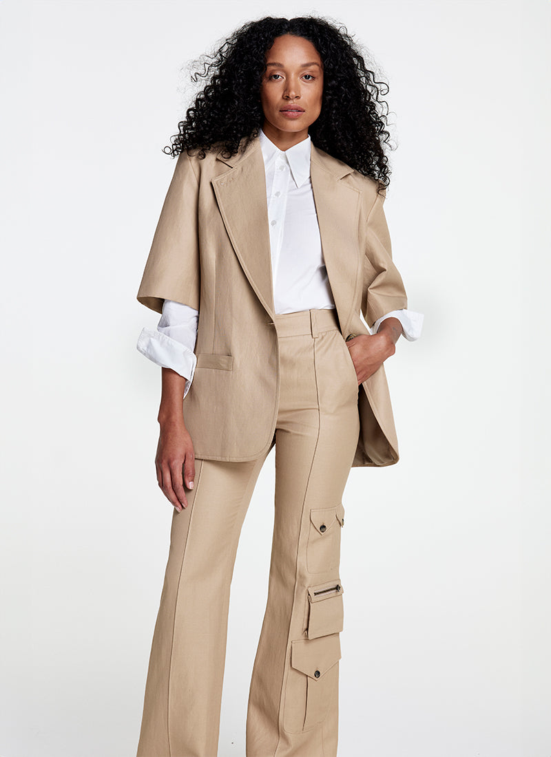 Smythe Short Sleeve Oversized Blazer