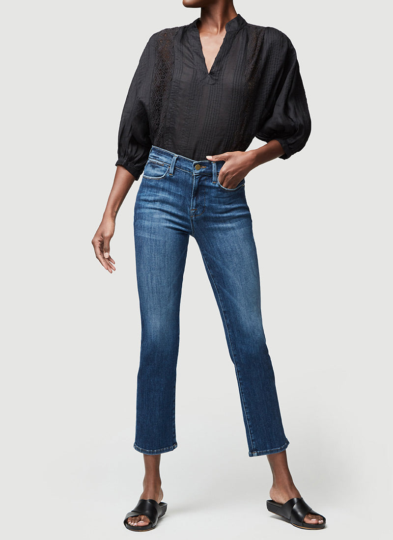 FRAME Le High Straight Jeans